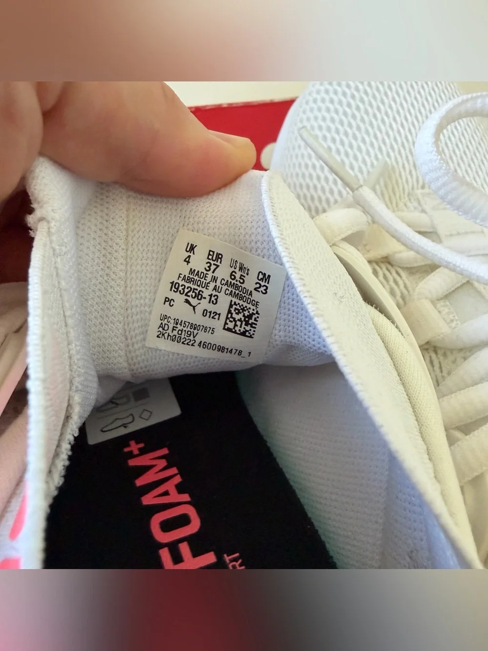Puma Women's Enzo 2 Training Lace Up Shoes NEW IN BOX White/Ignite Pink 6.5M